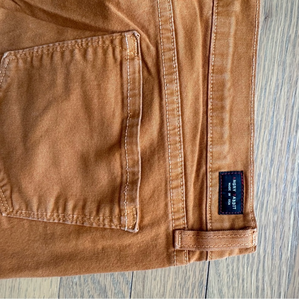 Angry Rabbit Burnt Orange Cropped Jeans Size 31/13 - Picture 9 of 9